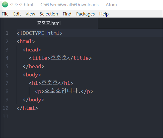 ATOM Editor 불러오기 편하게 2